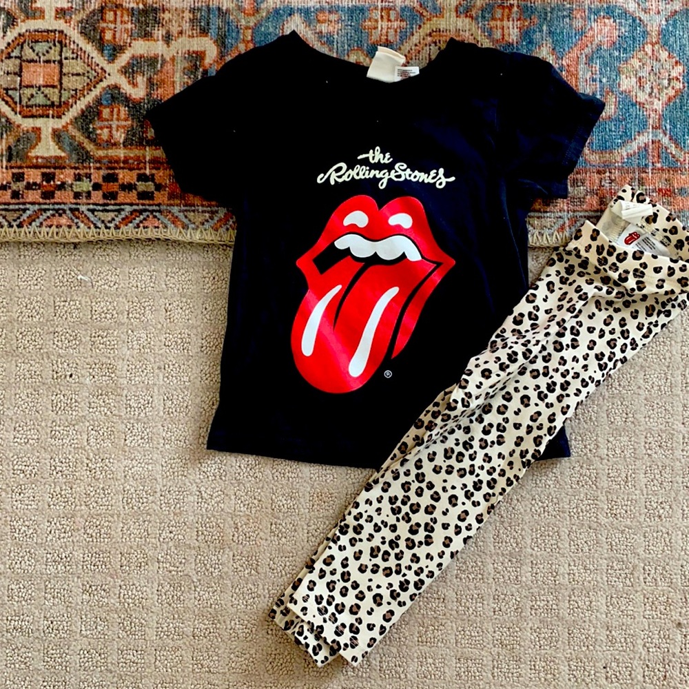 Rolling Stones tee and pants